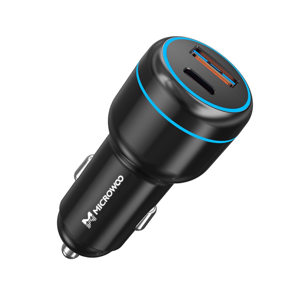 Car Charger (Dual Ports) 1xUSBA+1xTypeC