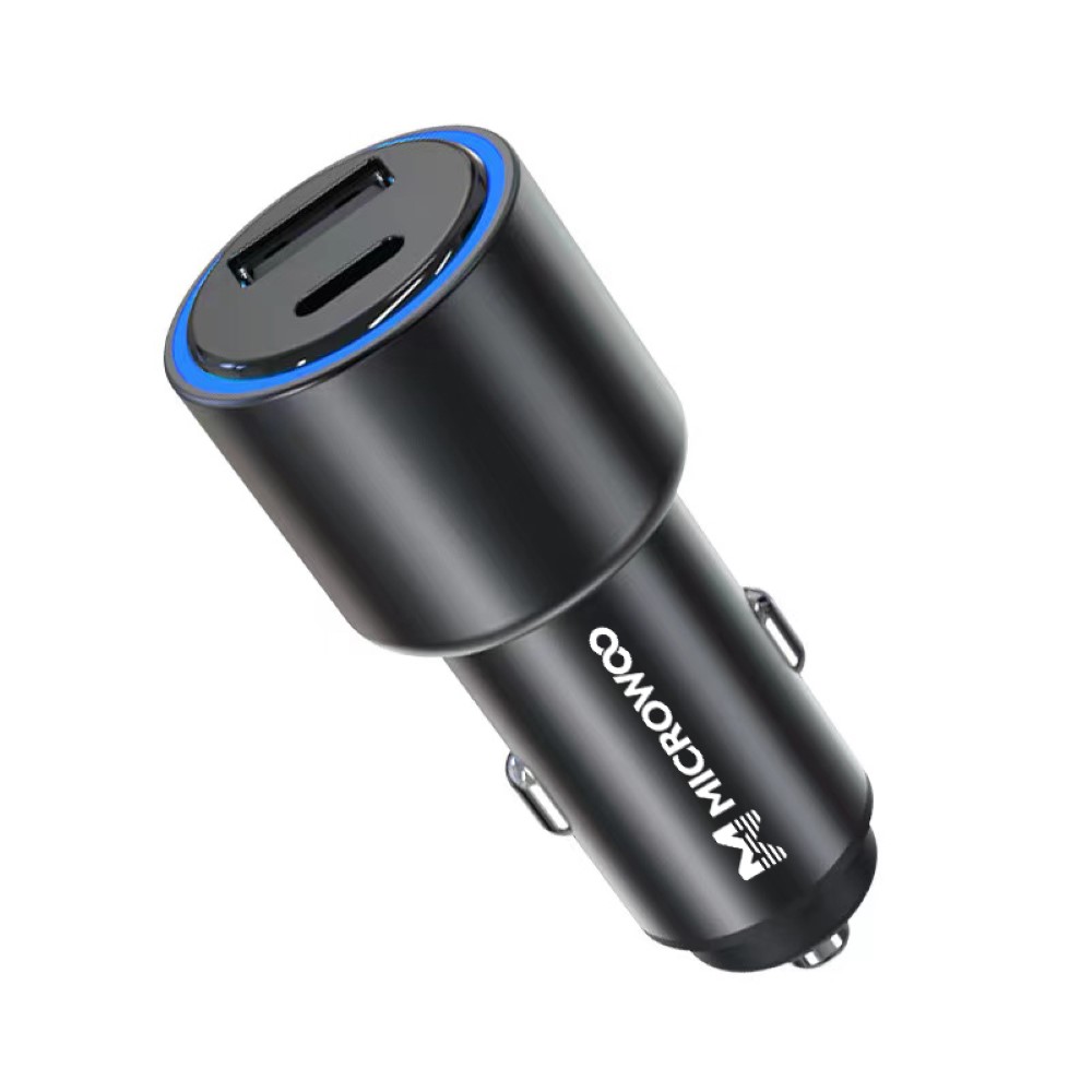 Car Charger (Dual Ports) 1xUSBA+1xTypeC
